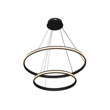 LED-dimmbare Pendelleuchte mit Seilaufhängung, 90 W / 230 V, 3000–6500 K, Ø 60 cm + Fernbedienung