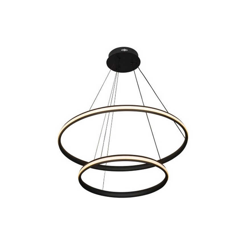 LED-dimmbare Pendelleuchte mit Seilaufhängung, 90 W / 230 V, 3000–6500 K, Ø 60 cm + Fernbedienung