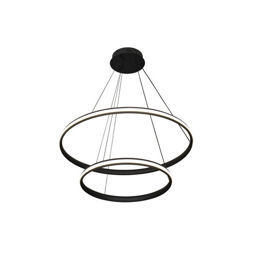 LED-dimmbare Pendelleuchte mit Seilaufhängung, 90 W / 230 V, 3000–6500 K, Ø 60 cm + Fernbedienung