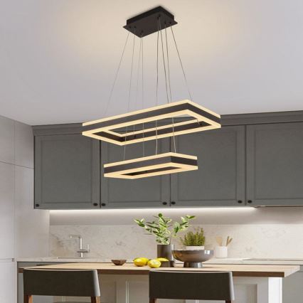 LED dimmbare Hängeleuchte an Kabel LED/130W/230V 3000-6500K + Fernbedienung