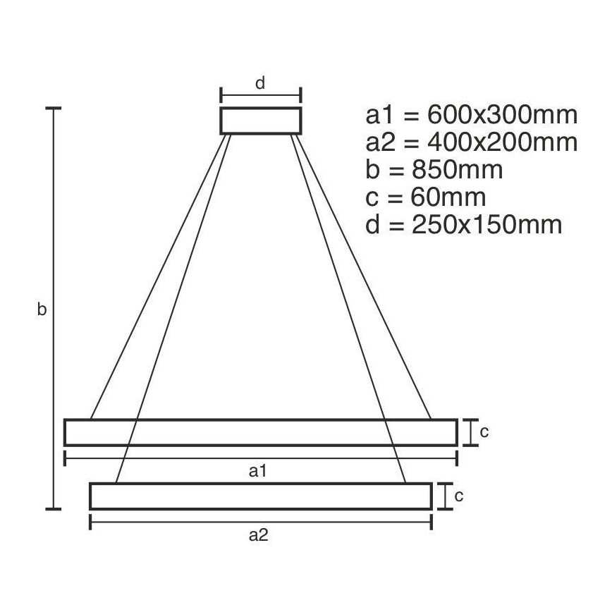 LED dimmbare Hängeleuchte an Kabel LED/130W/230V 3000-6500K + Fernbedienung
