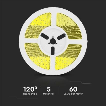 LED dimmbares Solarband LED/1,2W/3,7V 4000K IP67 1500 mAh 5m + Fernbedienung
