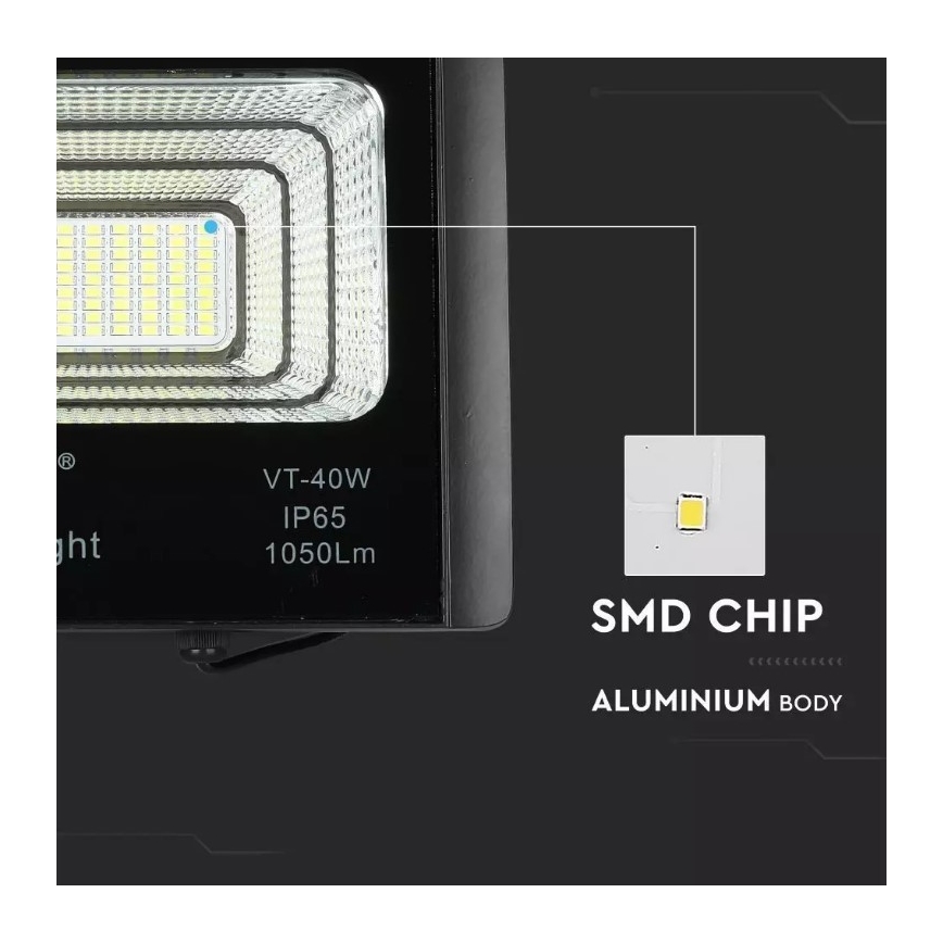 LED dimmbarer Solarstrahler LED/16W/3,2V 4000K IP65 10000 mAh + Fernbedienung