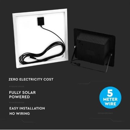 LED dimmbarer Solarstrahler LED/20W/6,4V 4000K IP65 10000 mAh + Fernbedienung