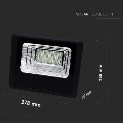 LED dimmbarer Solarstrahler LED/20W/6,4V 4000K IP65 10000 mAh + Fernbedienung