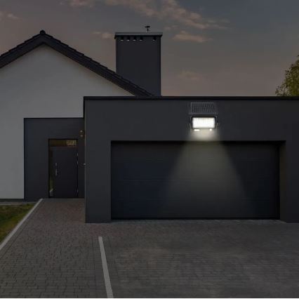 LED dimmbarer Solarstrahler mit Sensor LED/10W/3,7V 4000K IP65 7200 mAh + USB-Anschluss