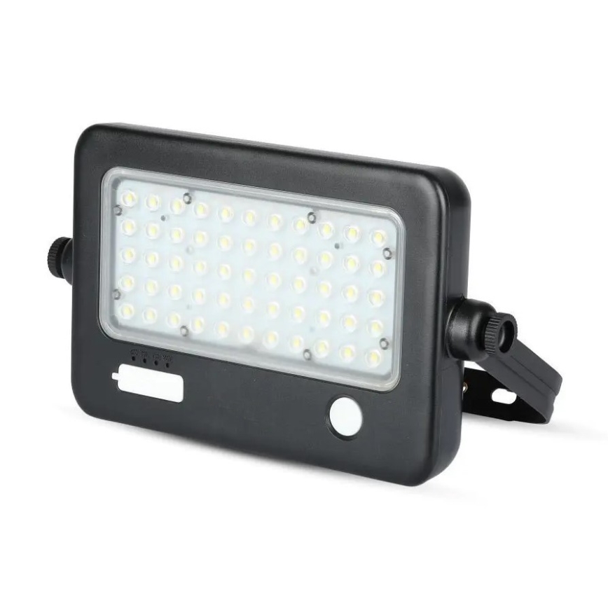 LED dimmbarer Solarstrahler mit Sensor LED/10W/3,7V 4000K IP65 7200 mAh + USB-Anschluss