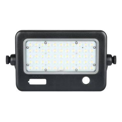 LED dimmbarer Solarstrahler mit Sensor LED/10W/3,7V 4000K IP65 7200 mAh + USB-Anschluss