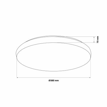LED dimmbares Badezimmerleuchte PIRIUS LED/48W/230V Ø 38 cm 3000-6000K IP44 + Fernbedienung