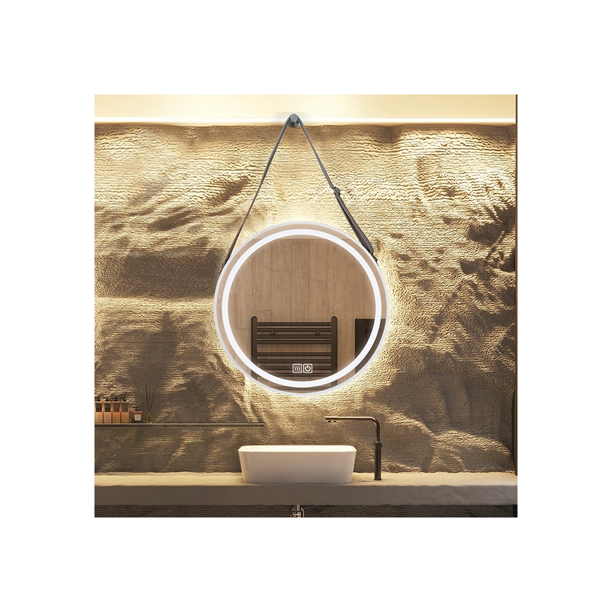 LED dimmbares, beheiztes Badezimmer-Spiegel mit Hintergrundbeleuchtung LED/20W/230V 4000K IP44