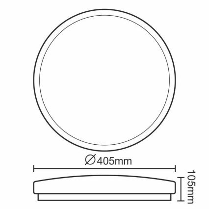 LED Dimmbares Deckenleuchte OPAL LED/24W/230V + Fernbedienung