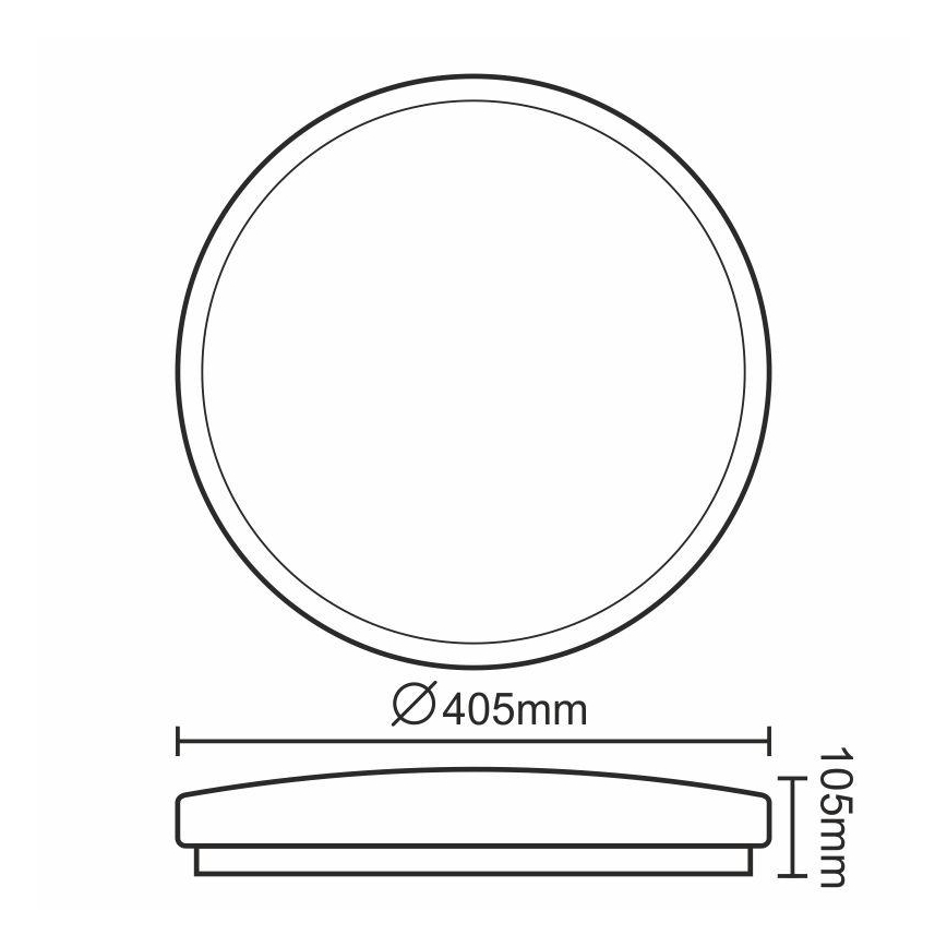 LED Dimmbares Deckenleuchte OPAL LED/24W/230V + Fernbedienung