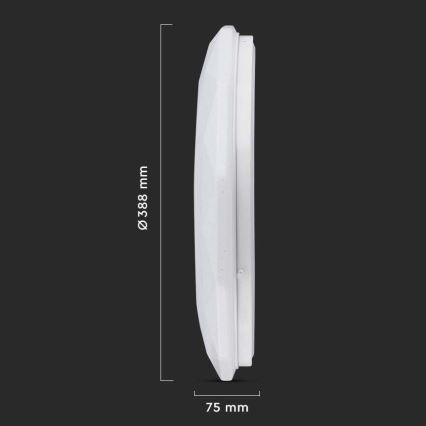 LED dimmbares Deckenleuchte LED/40W/230V 3000K/4000K/6500K Ø 38,8 cm + Fernbedienung