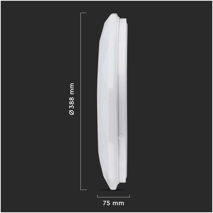 LED dimmbares Deckenleuchte LED/40W/230V 3000K/4000K/6500K Ø 38,8 cm + Fernbedienung