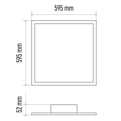 LED Dimmbares Deckenleuchte LED/40W/230V 2700K-6000K Quadrat + Fernbedienung