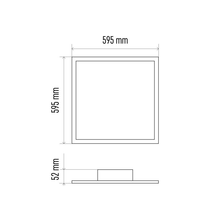 LED Dimmbares Deckenleuchte LED/40W/230V 2700K-6000K Quadrat + Fernbedienung