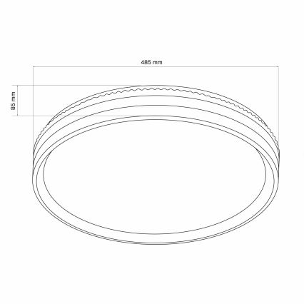 LED dimmbares Badezimmer-Deckenleuchte BARBARA LED/72W/230V Ø 48,5 cm 3000-6000K IP44 + Fernbedienung