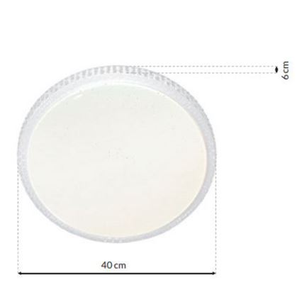LED Dimmbares Deckenleuchte CRUZ LED/40W/230V 2000lm + Fernbedienung