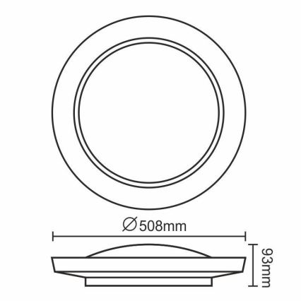 LED Dimmbares Deckenleuchte OPAL LED/24W/230V + Fernbedienung