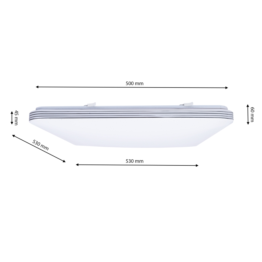 LED Dimmbares Deckenleuchte PALERMO LED/72W/230V + Fernbedienung
