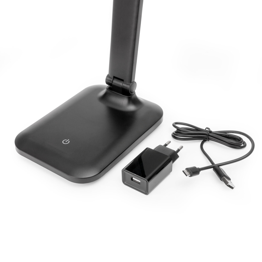 LED Dimmbares Touch Tischlicht mit USB-Anschluss REMUS LED/5W/230V Schwarz