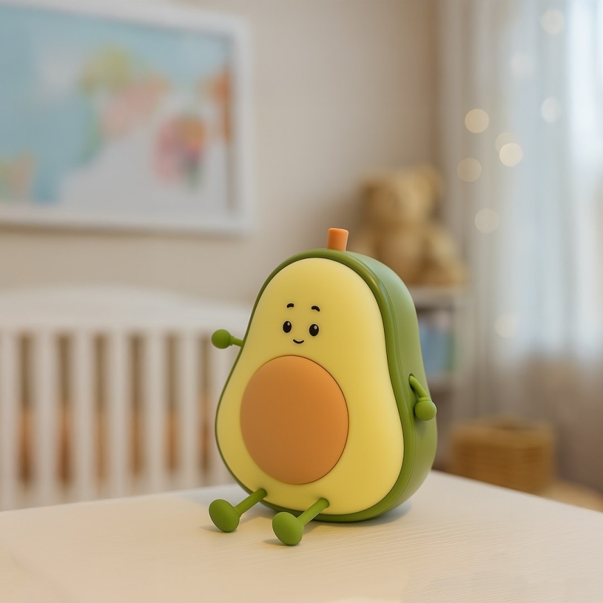 LED-dimmbares, wiederaufladbares Kinder-Nachtlicht mit Touch-Bedienung AVOCADO LED/1W/5V 1200 mAh