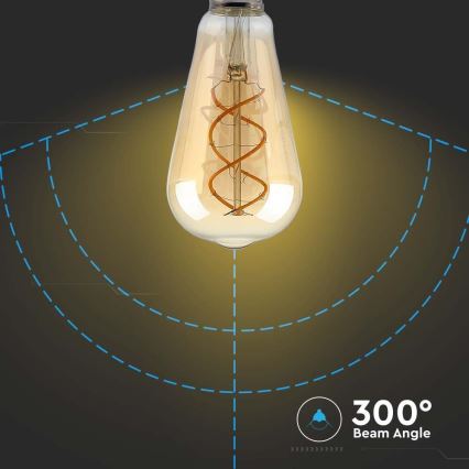 LED-Dimmable Glühbirne FILAMENT ST64 E27/4,8W/230V 1800K