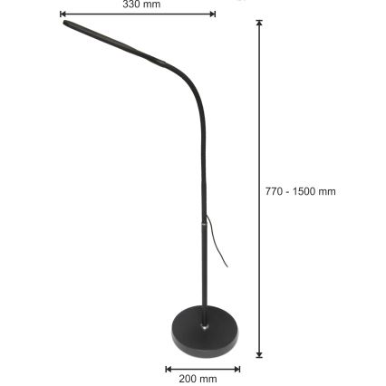 LED-Dimmleuchte 3in1 LED/10W/230V 3000/4000/6000K CRI 90 Schwarz