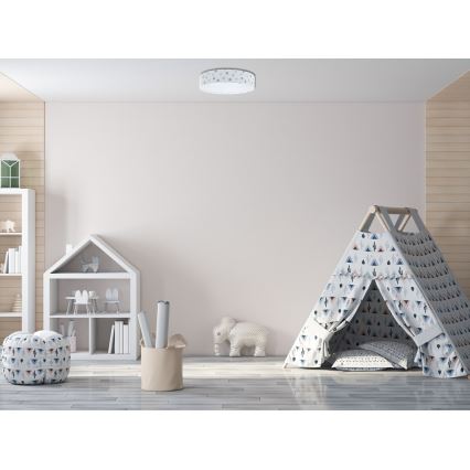 LED Dimmbares Kinder-Deckenleuchte SMART GALAXY KIDS LED/24W/230V 3000-6500K bunte Punkte + Fernbedienung