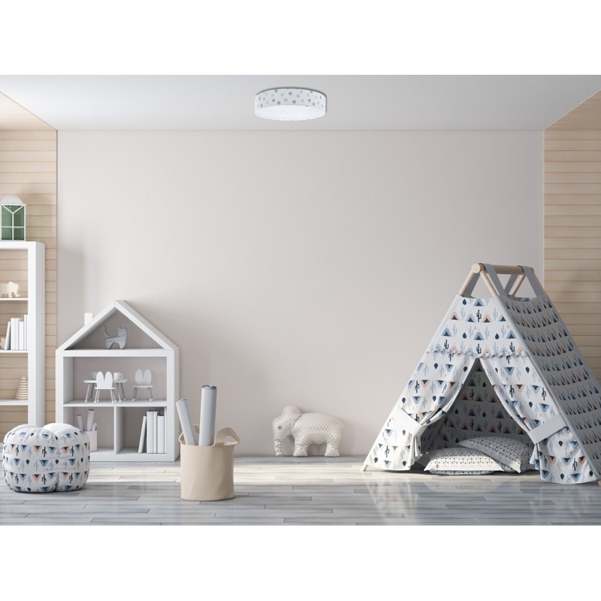 LED Dimmbares Kinder-Deckenleuchte SMART GALAXY KIDS LED/24W/230V 3000-6500K bunte Punkte + Fernbedienung