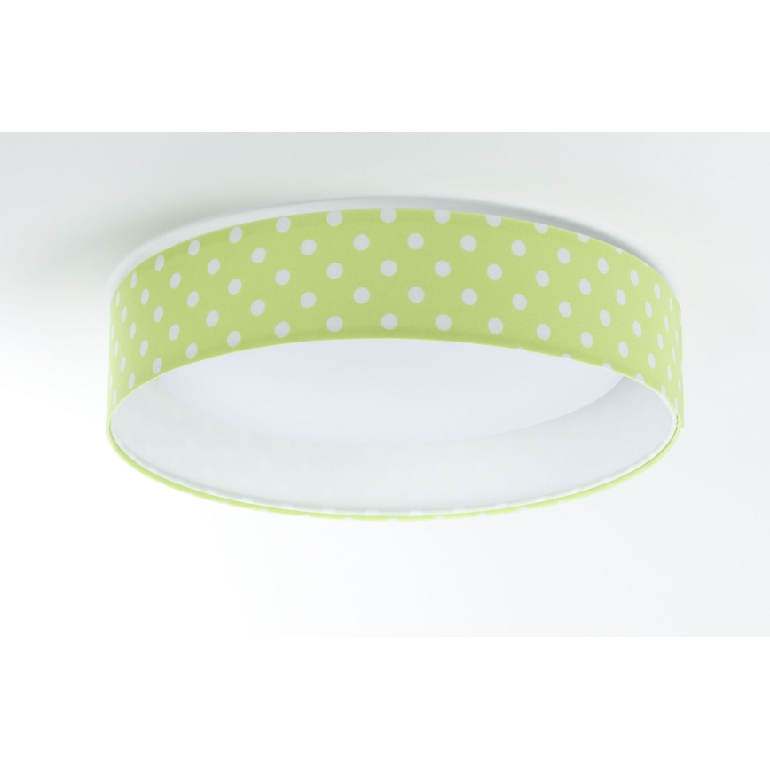 LED Dimmbares Kinder-Deckenleuchte SMART GALAXY KIDS LED/24W/230V 3000-6500K grüne/weiße Punkte + Fernbedienung