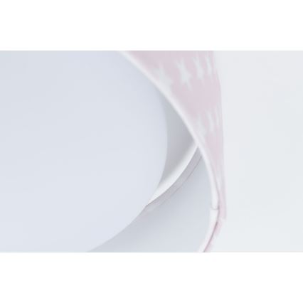 LED Dimmbares Kinder-Deckenleuchte SMART GALAXY KIDS LED/24W/230V 3000-6500K Sternchen rosa/weiß + Fernbedienung