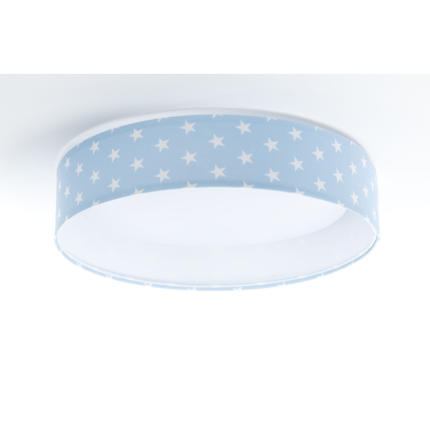 LED Dimmbares Kinder-Deckenleuchte SMART GALAXY KIDS LED/24W/230V 3000-6500K Sternenmuster blau/weiß + Fernbedienung
