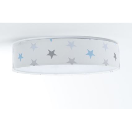 LED Dimmbares Kinder-Deckenleuchte SMART GALAXY KIDS LED/24W/230V 3000-6500K Sternchen Weiß/Grau/Blau + Fernbedienung