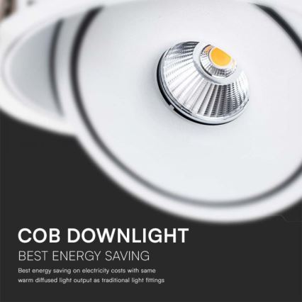 LED Einbau-Spotleuchte LED/12W/230V 3000/4000/6400K Ø 12 cm Weiß