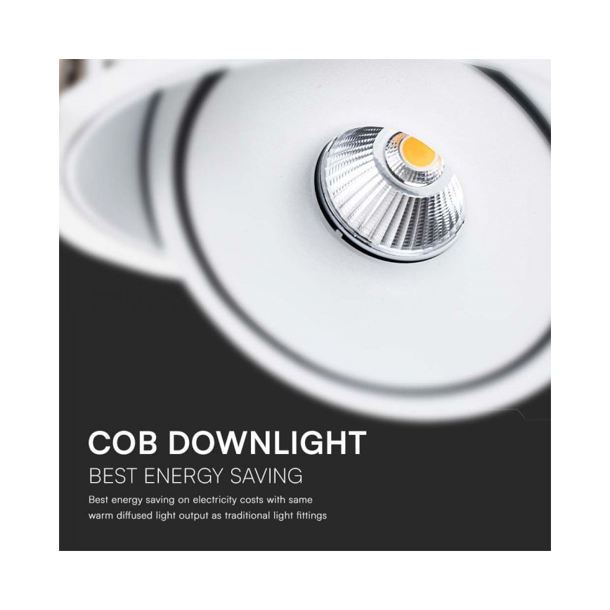 LED Einbau-Spotleuchte LED/12W/230V 3000/4000/6400K Ø 12 cm Weiß