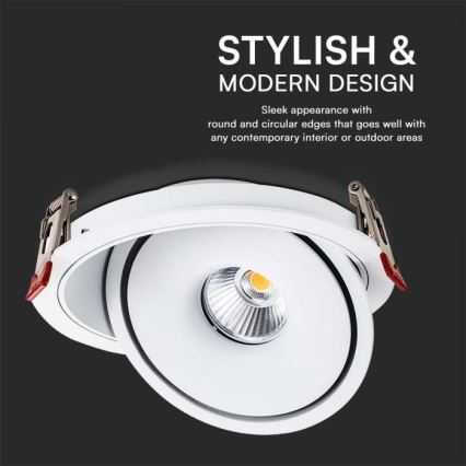 LED Einbau-Spotleuchte LED/12W/230V 3000/4000/6400K Ø 12 cm Weiß
