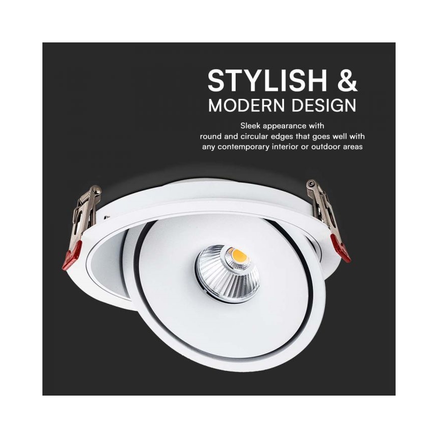 LED Einbau-Spotleuchte LED/12W/230V 3000/4000/6400K Ø 12 cm Weiß