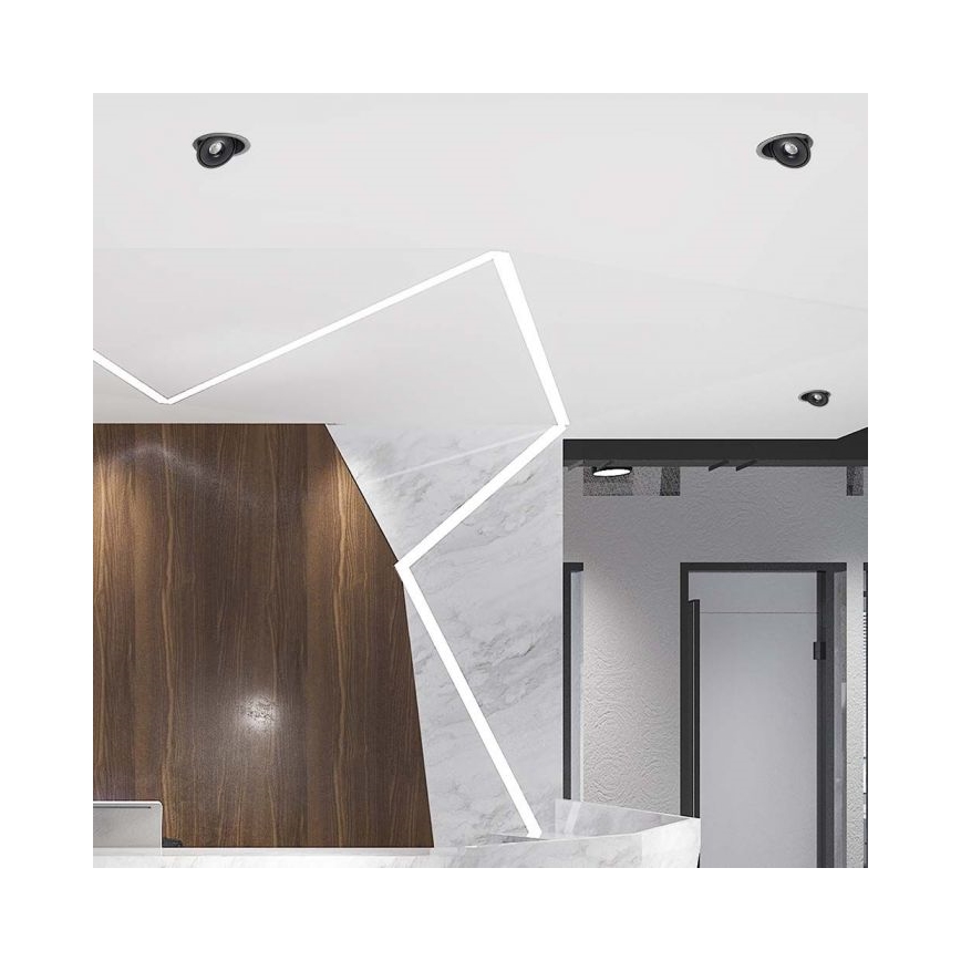 LED Einbau-Spotleuchte LED/20W/230V 3000/4000/6400K Ø 16,5 cm schwarz