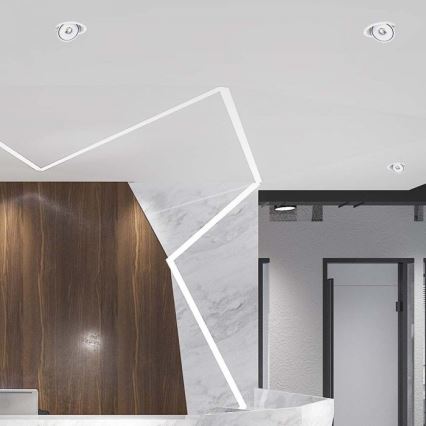 LED Einbau-Spotleuchte LED/28W/230V 3000/4000/6400K Ø 20 cm Weiß