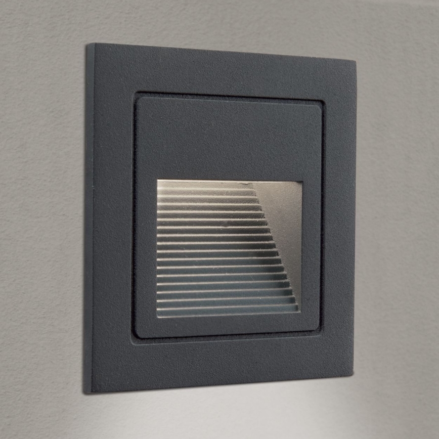 LED-Einbaubeleuchtung LORO LED/2W/230V IP65 anthrazit