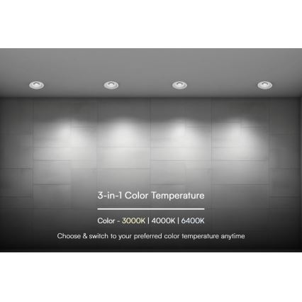 LED Einbauleuchte LED/24W/230V 3000/4000/6400K Ø 13,5 cm Weiß
