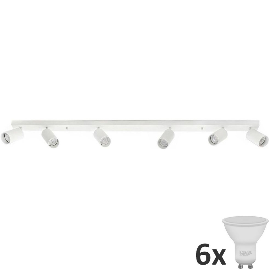 LED Einbauleuchte ANGIE 6xGU10/6W/230V Weiß
