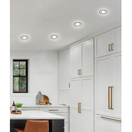 LED-Einbauleuchte EYE 1xGU10/50W + LED/3W/230V