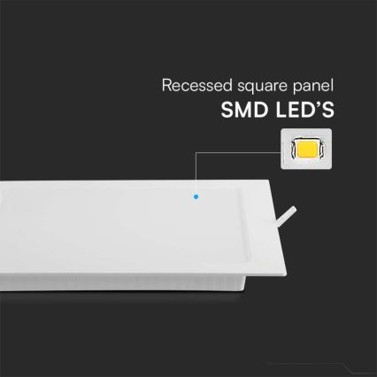 LED-Einbauleuchte LED/6W/230V 12x12 cm 3000K weiß