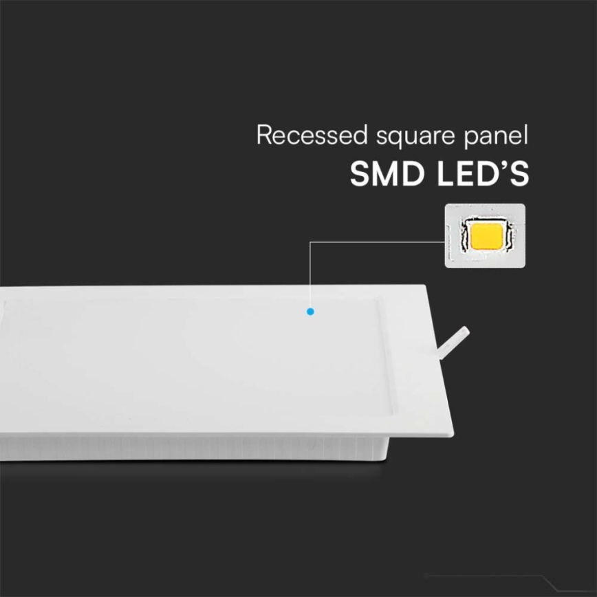 LED-Einbauleuchte LED/6W/230V 12x12 cm 3000K weiß