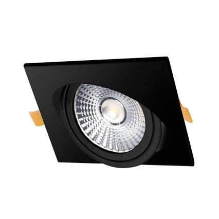 LED-Einbauleuchte LED/6W/230V 4000K 8,5x8,5 cm schwarz