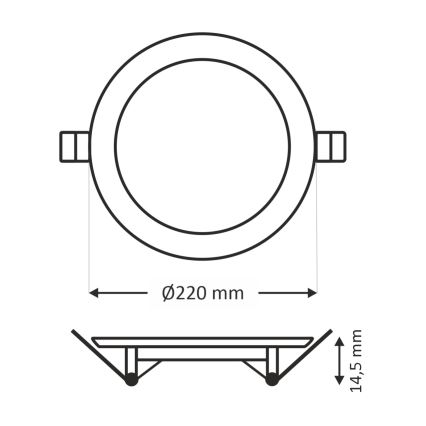 LED Einbauleuchte ROUND LED/18W/230V 2700K