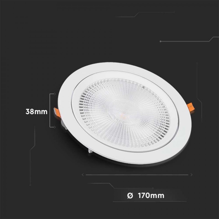 LED-Einbauleuchte SAMSUNG CHIP LED/20W/230V 6400K