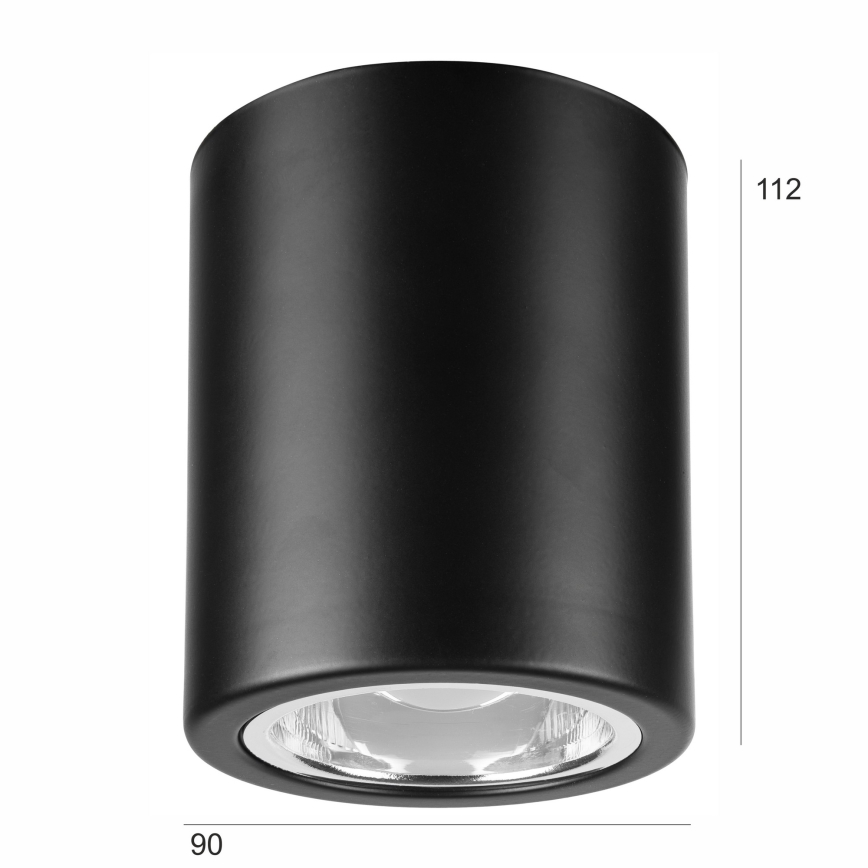 LED Einbauleuchte TACO 1xE27/15W/230V schwarz